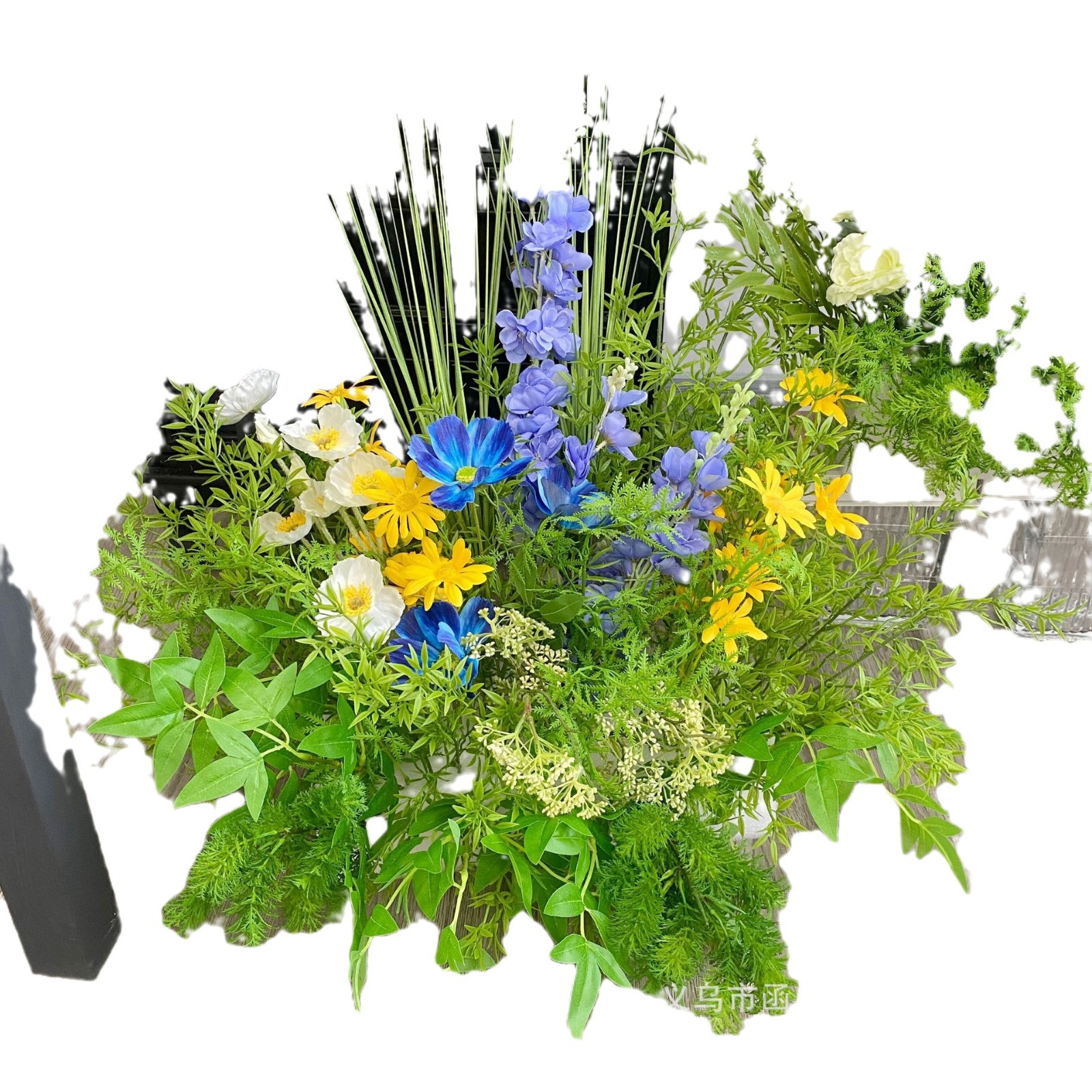 Monet jardín viento de imitación floral francesa pequeña fresca boda al aire libre decoración de ventanas de hotel flores falsas