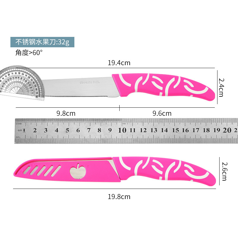 Mini cuchillo de cáscara portátil cuchillo de cáscara de cocina hogar color blanco cuchillo de frutas de acero inoxidable