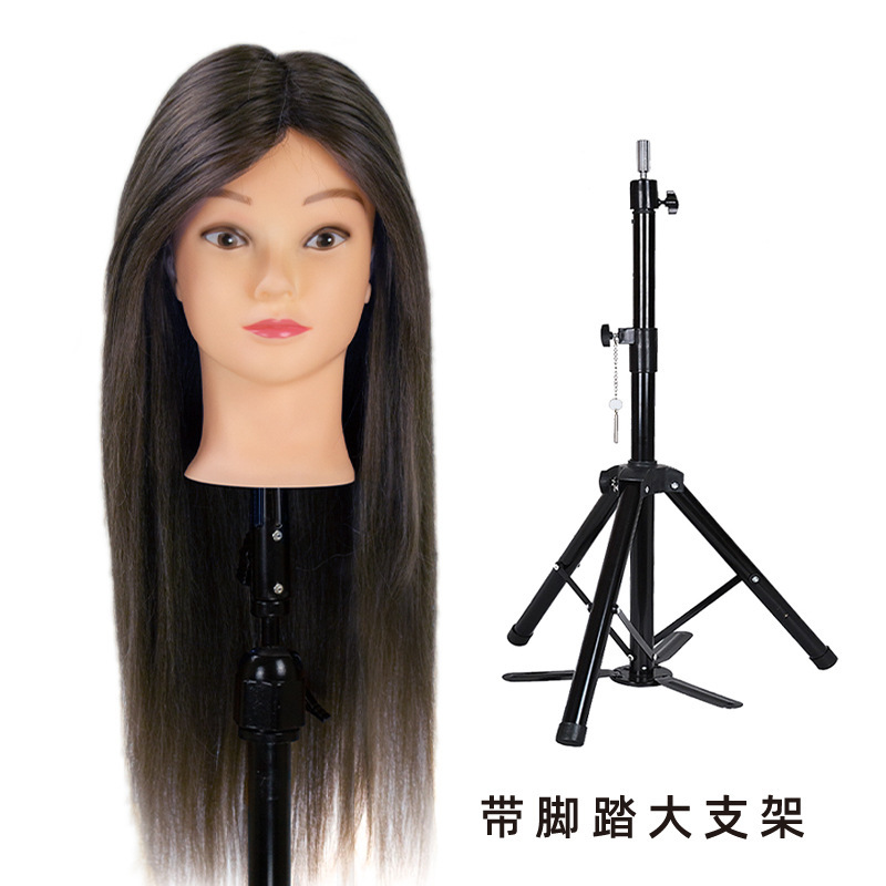 真发混丝无妆头模美发教学练习编盘发修剪吹造型公仔头化妆模特头|undefined