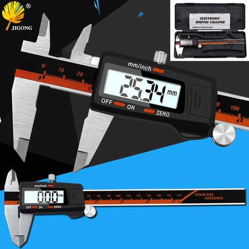 Plastic head digital caliper Digital electronic high-precision vernier caliper Stainless steel body 0-150mm