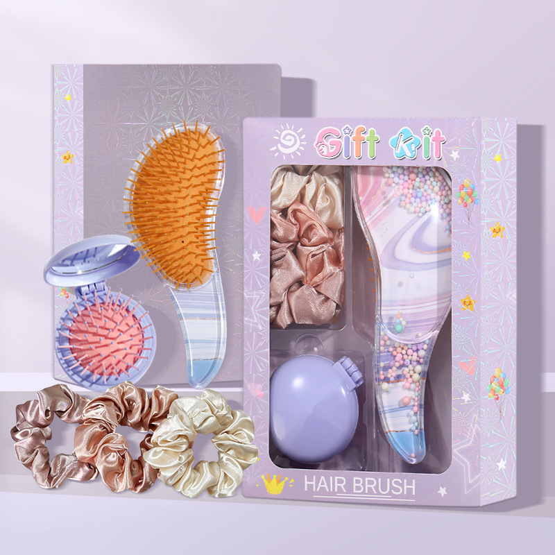 Caja de regalo, peine de masaje de aire, conjunto de regalos, peinado de regalo, caja de abertura de regalo, peinado de aire hueco, peinado de masaje de aire