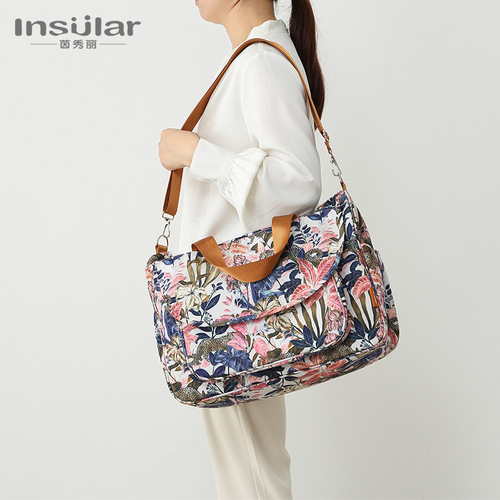 Multifunctional mommy bag, one-shoulder, cross-body, portable mother and baby bag, out-and-out bag, mommy bag, maternity bag, bottle bag, cross-border