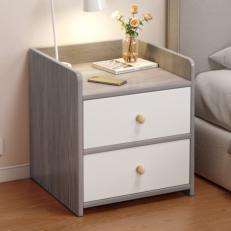 Bedside table minimalist modern small household bedroom Instagram mini cabinet with lock storage cabinet simple bedside stand