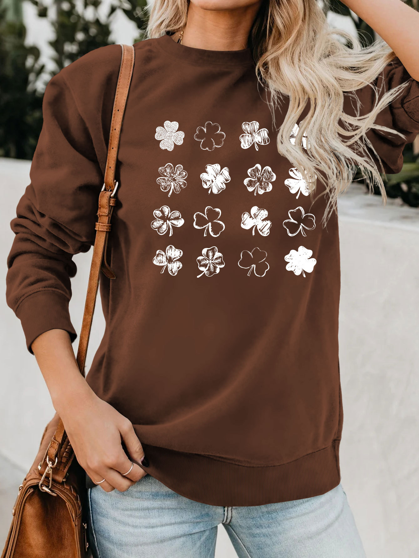 Women's Hoodies Long Sleeve Casual Streetwear Shamrock display picture 5