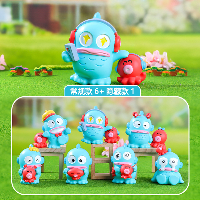 クリエイティブな樹脂工芸品、秘密の花言葉、小さなウサギのブラインドボックス、漫画風で可愛い、女の子の寝室の装飾ギフト、卸売