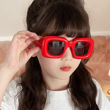 方形儿童充气面包太阳镜欧美气泡太阳眼镜搞怪宝宝小孩墨镜萌娃潮