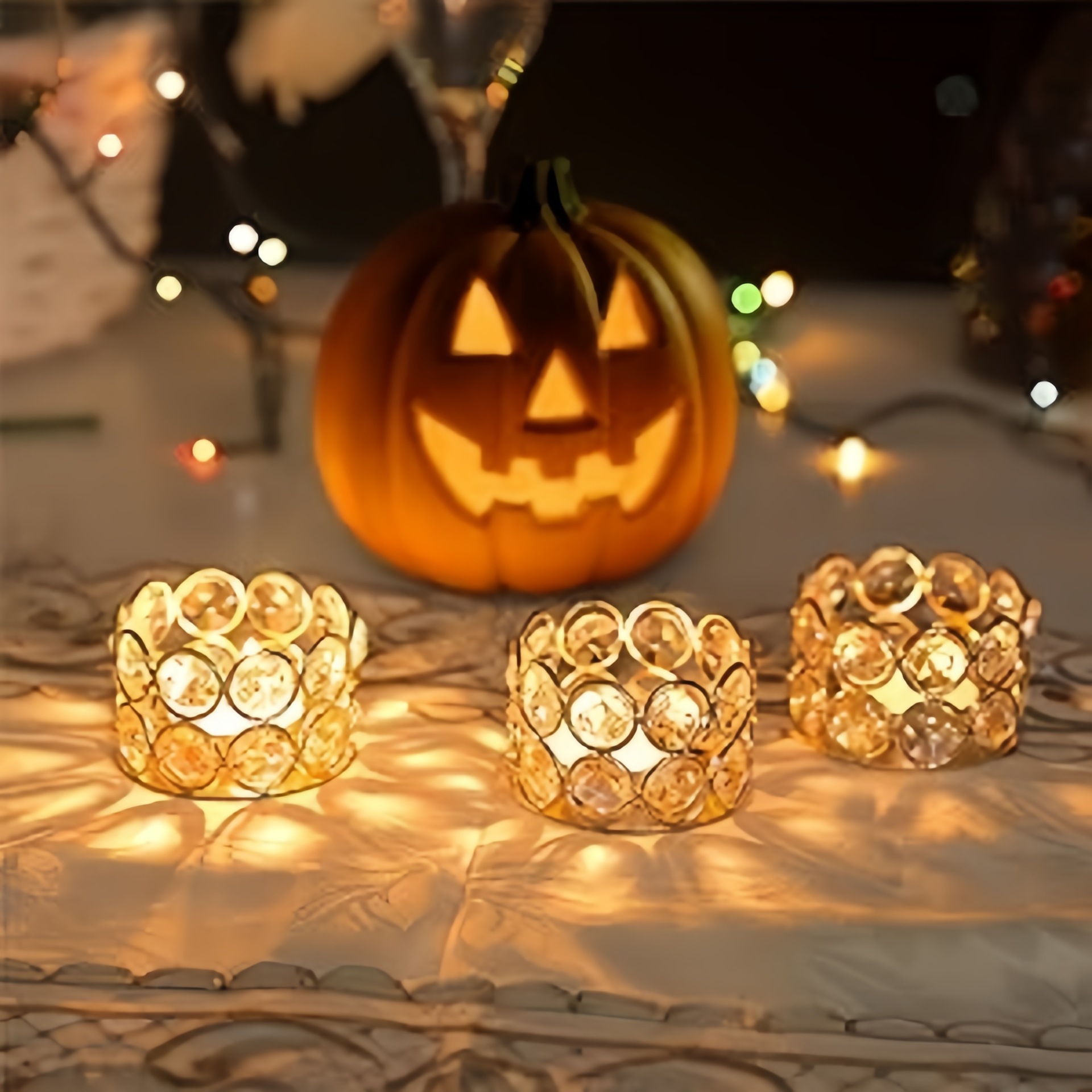 Transfronterizo amazónica candelabros de oro candelabros de cristal europeo candelabros de hierro forjado creativos candelabros de vela vela cena taza de vela