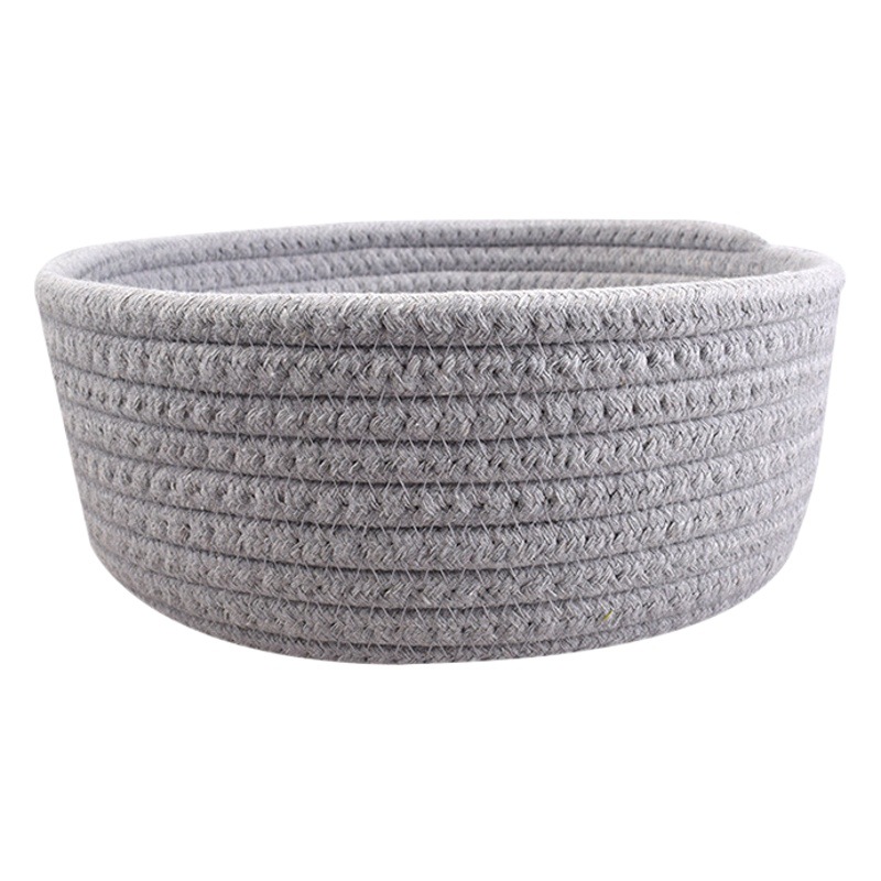 Cesta de almacenamiento de escritorio hecha a mano cesta tejida de noche escritorio merienda cesta clave cosméticos mesa de café cesta de almacenamiento