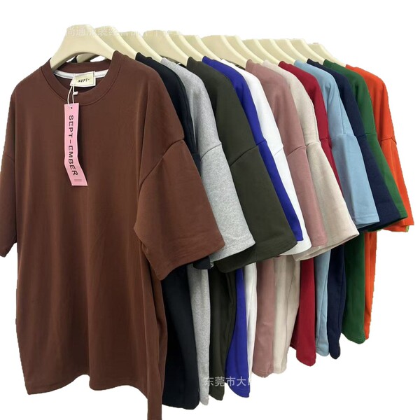 cotton solid T-shirt for men and women