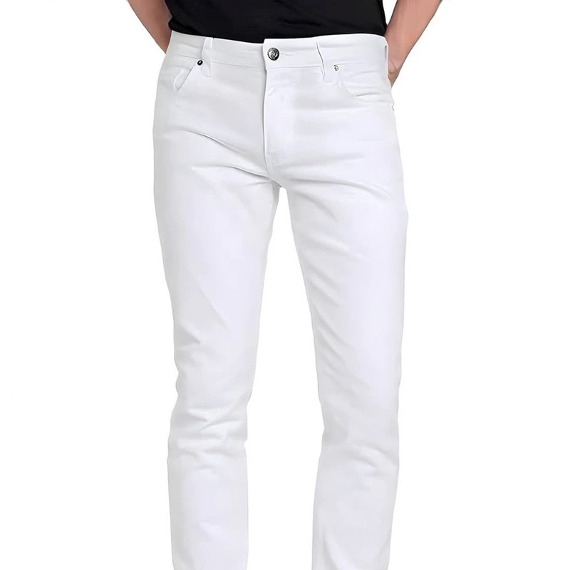2026 Spring/Summer Men's Slim Fit Stretch Plaid Jeans Classic Comfort Regular Fit