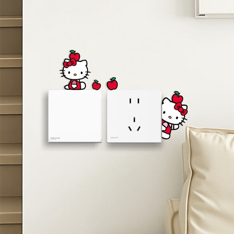 Apple Kitty Switch Frame Cover Creative Switch Decoration Acrylic Switch Sticker Small Wall Decoration Wall Sticker Apple Kitty Switch Frame Cover Creative Switch Decoration Acrylic Switch Sticker Small Wall Decoration Wall Sticker