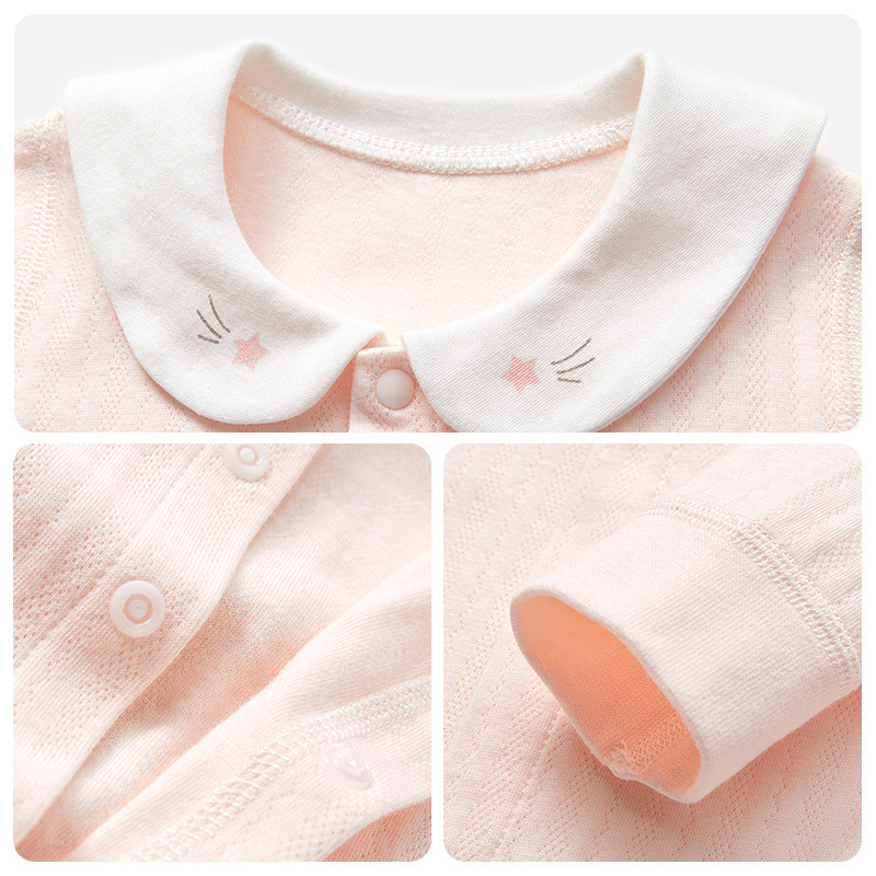 Mono de bebé Primavera, Otoño e Invierno de los hombres y las mujeres de algodón fino bebé Super lindo mameluco traje otoño recién nacido Ropa