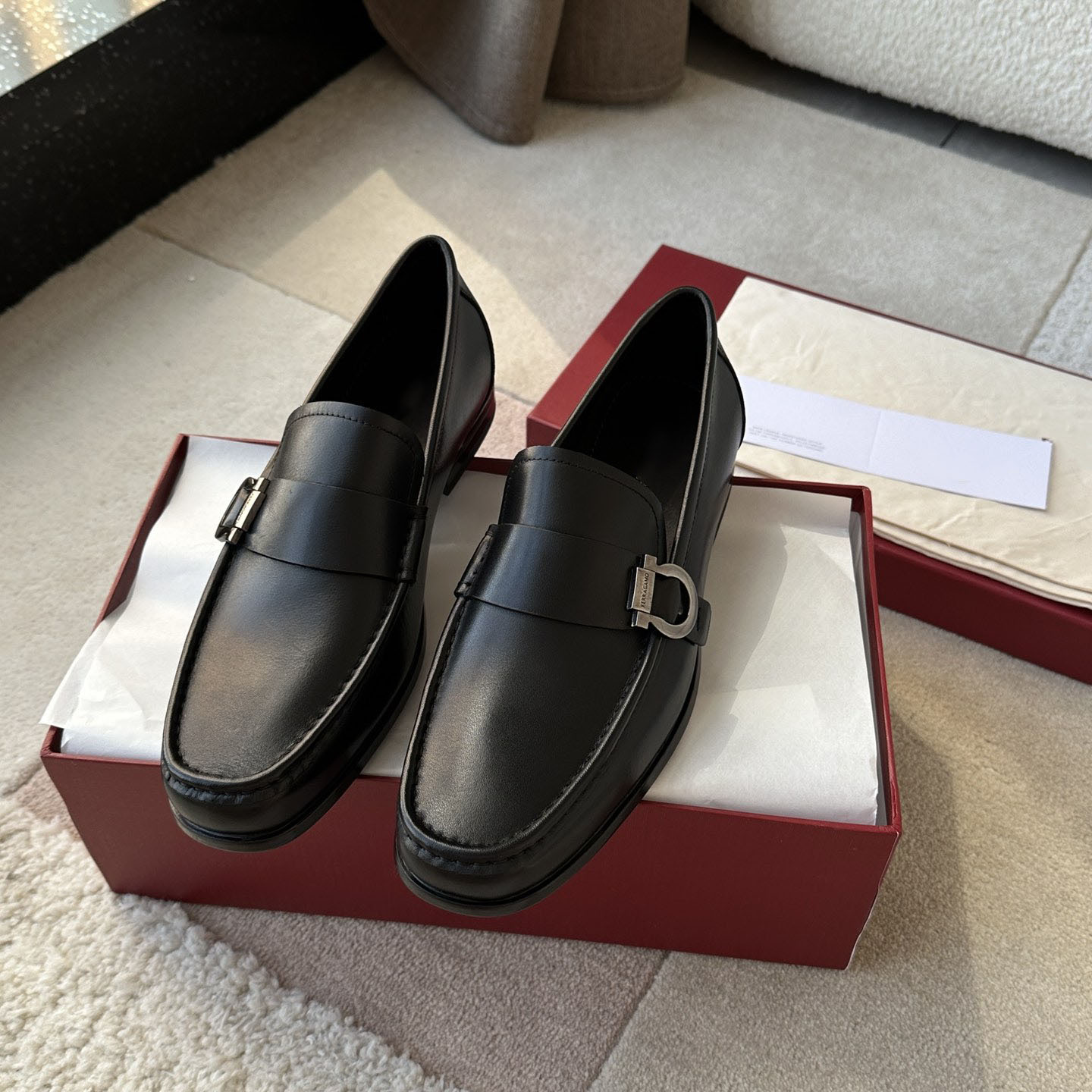 Men's Genuine Leather Loafers Vintage Style Elegant Casual Shoes_voghion.com