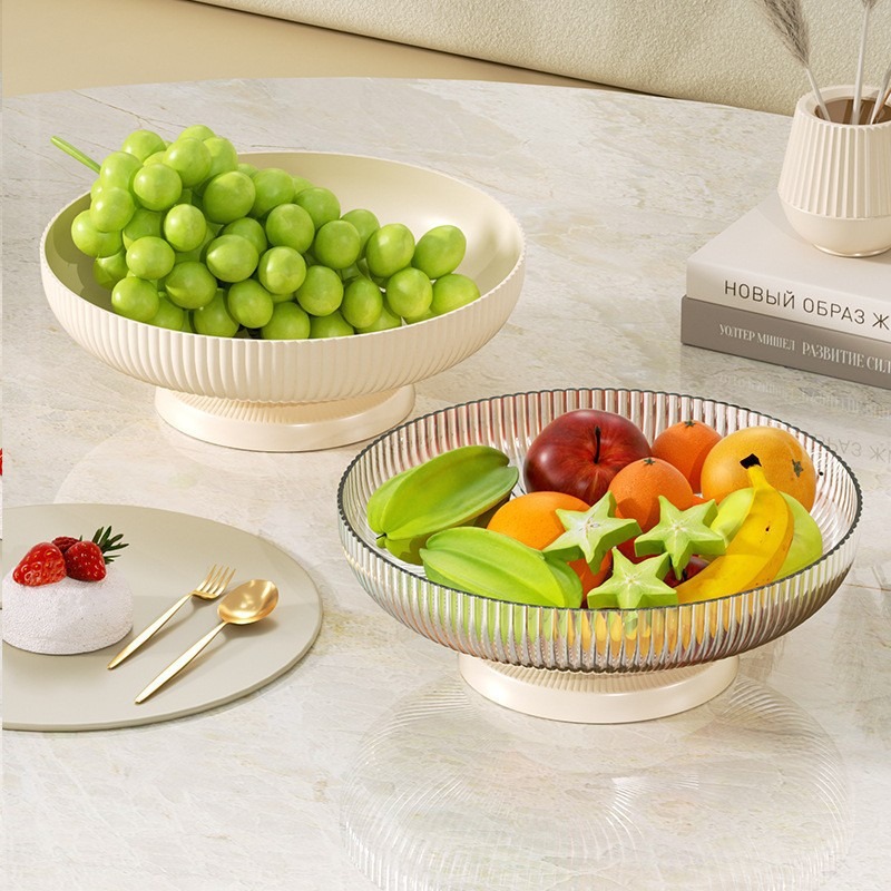 Sala de estar doméstica 2024 nueva mesa de té de alto valor, bandeja de frutas, bandeja de frutas secas de alta calidad, bandeja de drenaje de lujo ligera