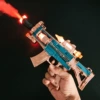 Spray with light music, blue submachine gun, battery
