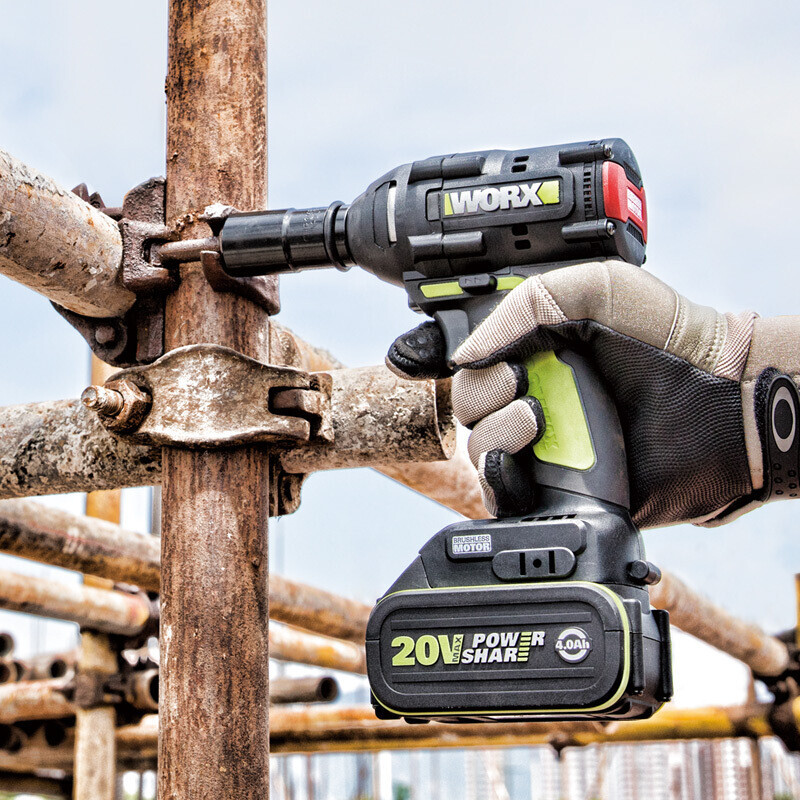 WEX WORX WU279.9 llave eléctrica sin escobillas industrial metal desnudo