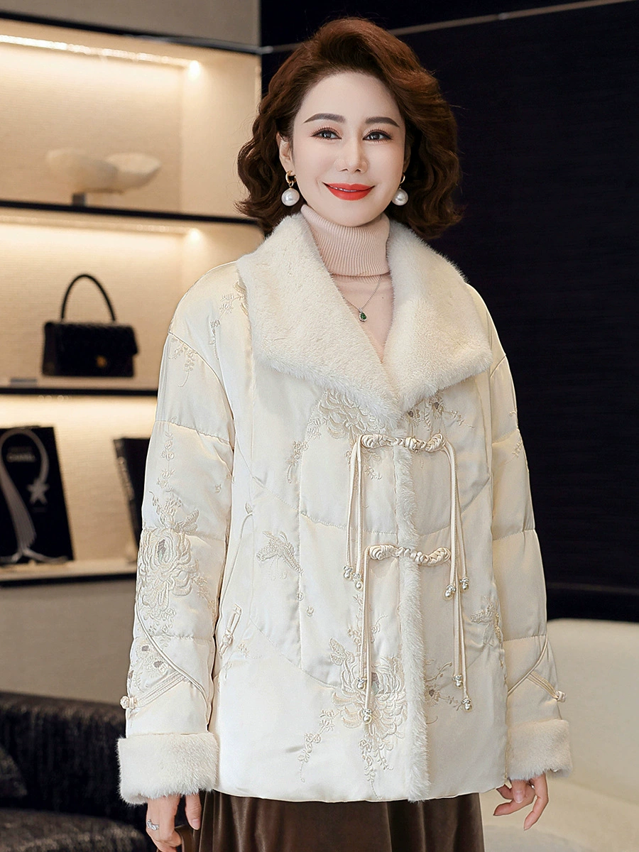 П Keep warm down jacket Chinese style plus size