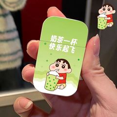 Drinking milk tea Crayon Shin-chan pink flame windproof lighter cute cartoon Instagram gift for boyfriend and girlfriend trendy