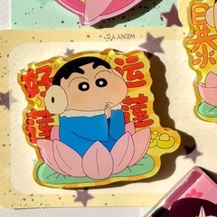 蜡笔小新阿呆亚克力冰箱贴ins风爆款卡通动漫周边磁吸式冰箱装饰