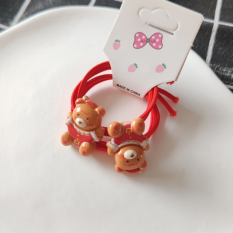 Regalo di Natale Accessori per capelli per bambini di Natale Babbo Natale Fascia elastica alta Albero di Natale Pupazzo di neve Alce Elastico per capelli Scrunchie per le feste_voghion.com