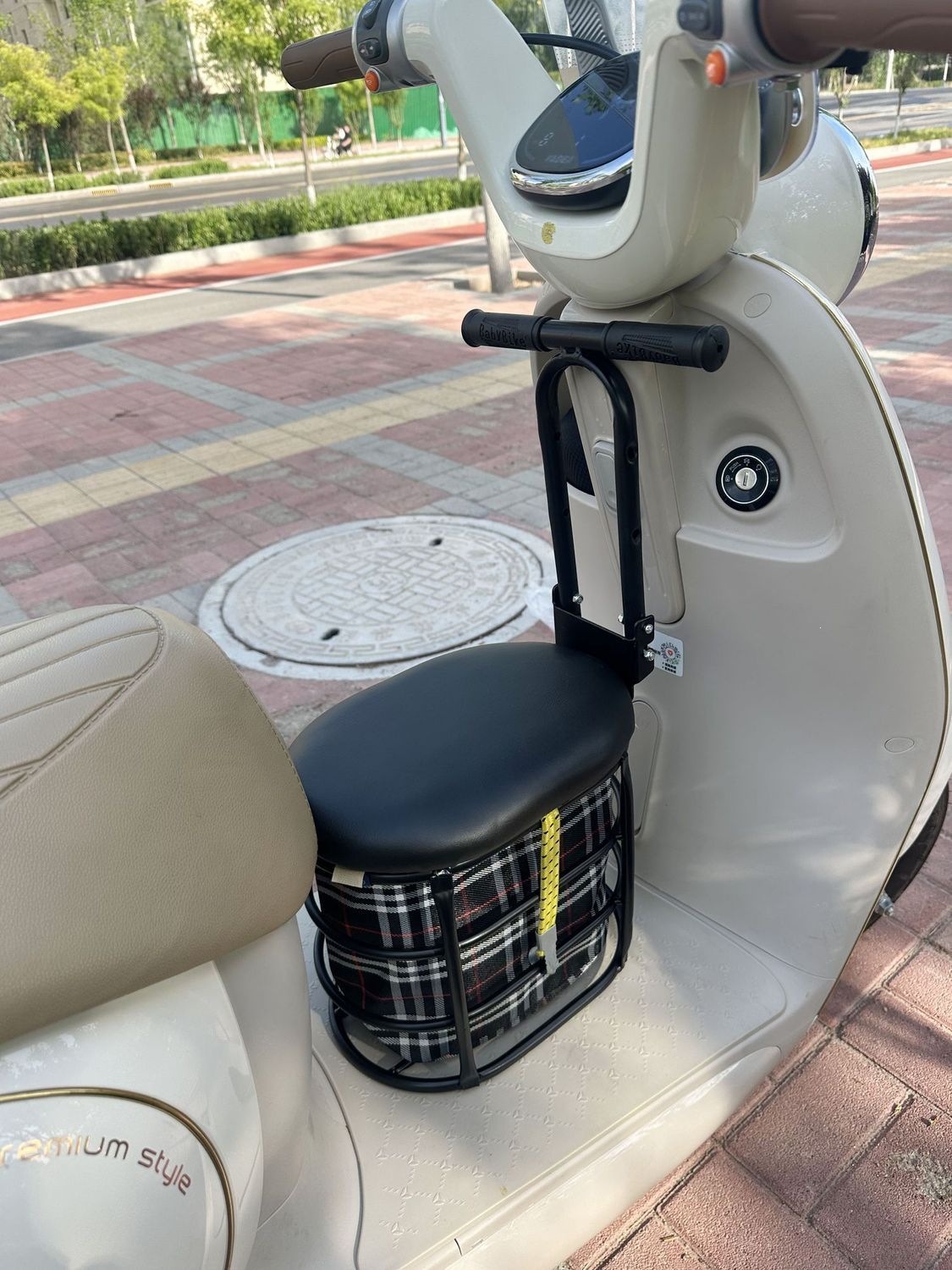 Electric Vehicle Child Seat, Child Storage Seat, Baby Seat, Armrest Folding Seat, Storage Basket, Children's Y90