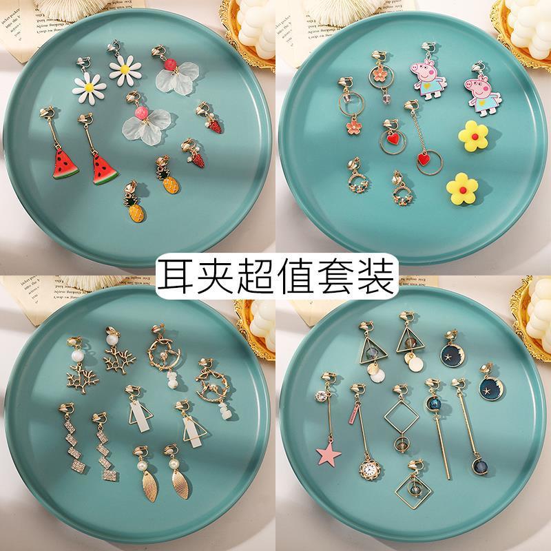 children Earrings Ear clip No pierced ears French student Painless Earrings temperament Earloop ins