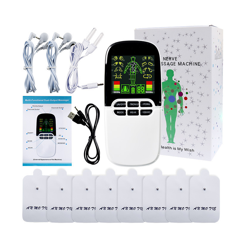 クロスボーダーデュアル出力 TENS 電気パルスマッサージャー EMS 刺激装置中低周波パルスマッサージ器具マッサージ|undefined