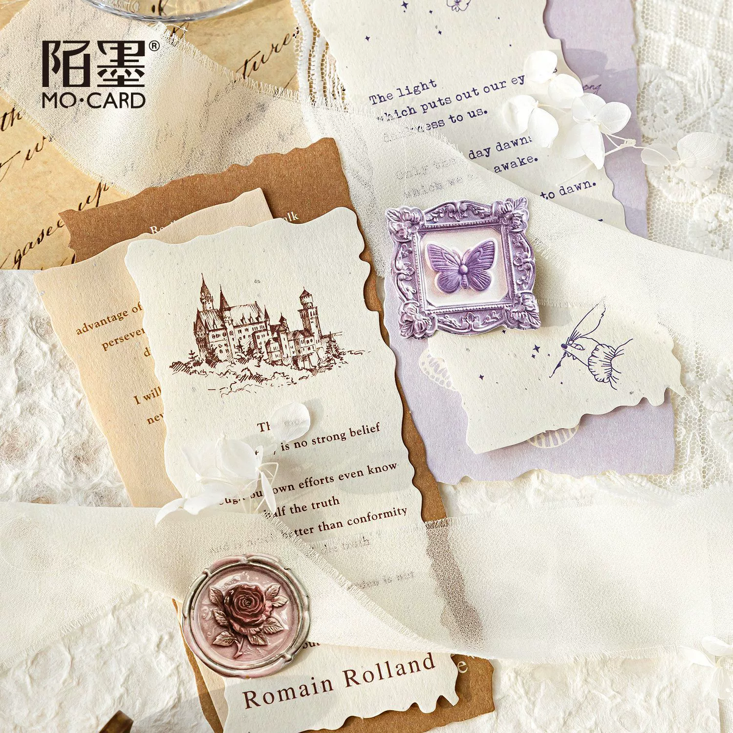 Пакет наклейок с тиснением по методике имени Шэнму (Shengmu Impression Letterpress Relief Sticker Pack Time Mailbox Series) 20 фотографий лакированной краски, основа материала