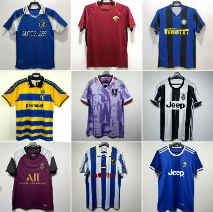 Retro Football Jersey Juventus Paris Chelsea Roma Parma Inter Milan Portugal Brazil Grêmio Jersey