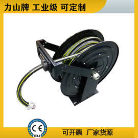 气管自动伸缩卷轴卷管器38mm自动盘管器30米力山工业高压软管卷盘