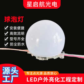 广告牌匾灯LED户外防水跑马灯带外控低压12V 24V暖白光全彩点光源