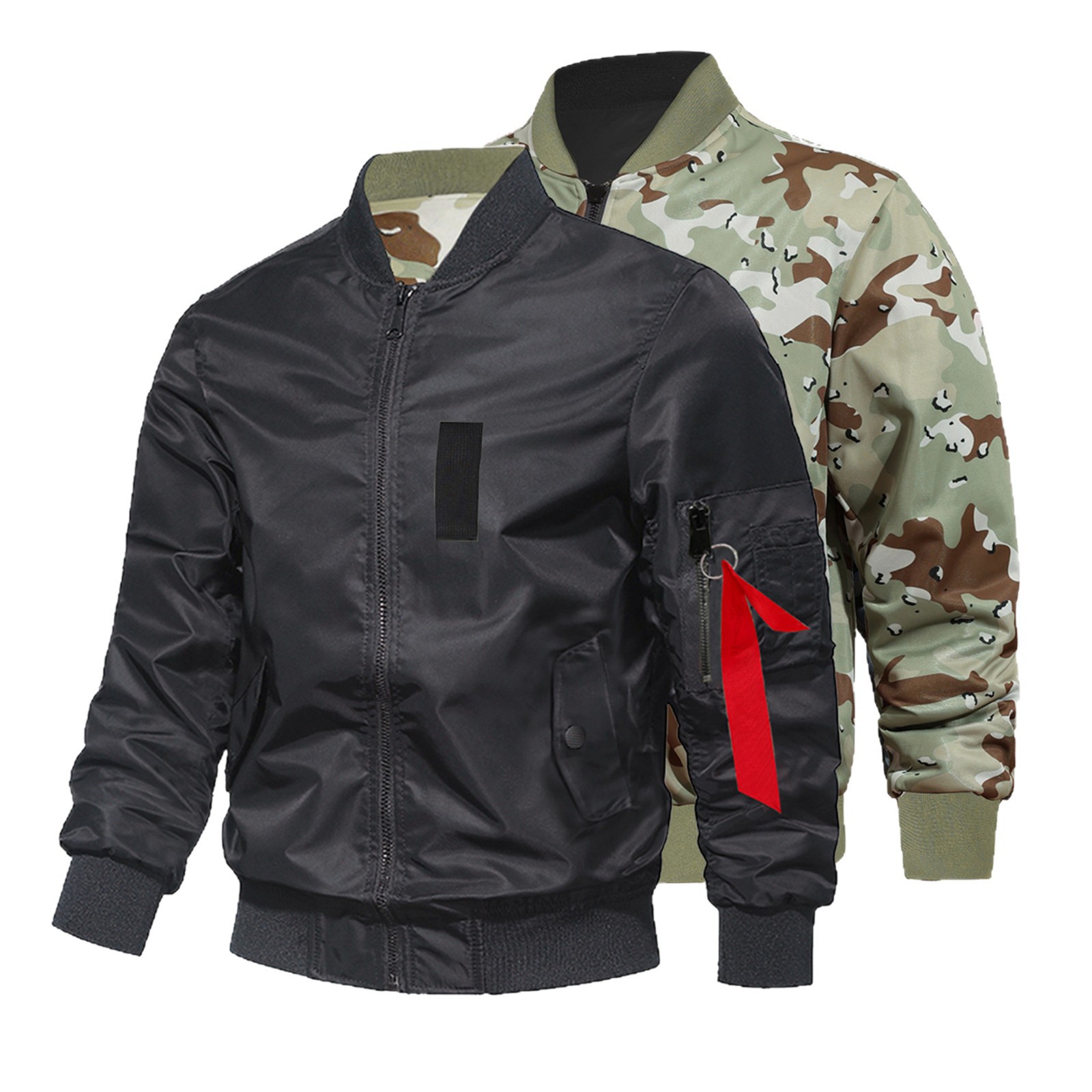 Doble cara gruesa chaqueta de vestir chaqueta de aviador de comercio exterior vintage marca de moda americana chaqueta de béisbol casual Amazon