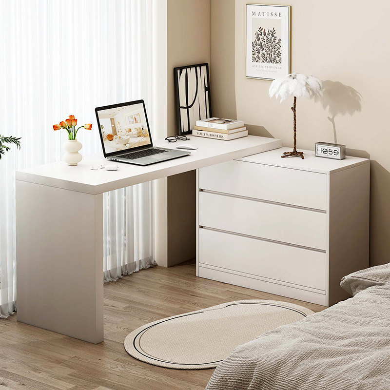 Desk Adult Household Girl's Room Bedroom Small Table Long Table Cabinet Integrated Wall L-shaped Desk Workbench
