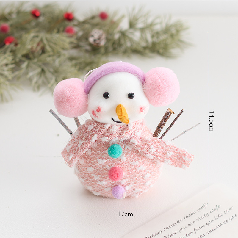 Nuevos productos transfronterizos en bolas de Navidad rosa, árboles de Navidad, colgantes, muñecos de nieve, decoraciones de Navidad