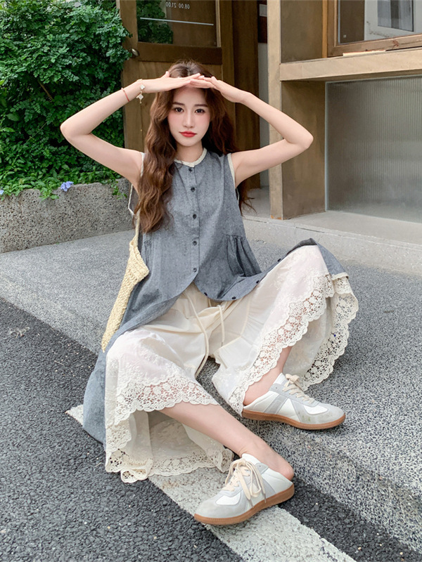 ファットmm特大サイズ150kg雰囲気のあるベストドレス女性の夏の新しいスタイルの見栄えの良いエレガントなスカート|undefined