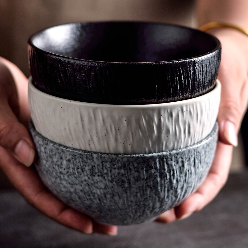 Japanese-Style High-End Rock-Patterned Creative Ceramic Bowl for Home Use, Rice Bowl for Restaurants and Hotels, Ceramic Tableware, Small Rice Bowl Japanese-Style High-End Rock-Patterned Creative Ceramic Bowl for Home Use, Rice Bowl for Restaurants and Hotels, Ceramic Tableware, Small Rice Bowl