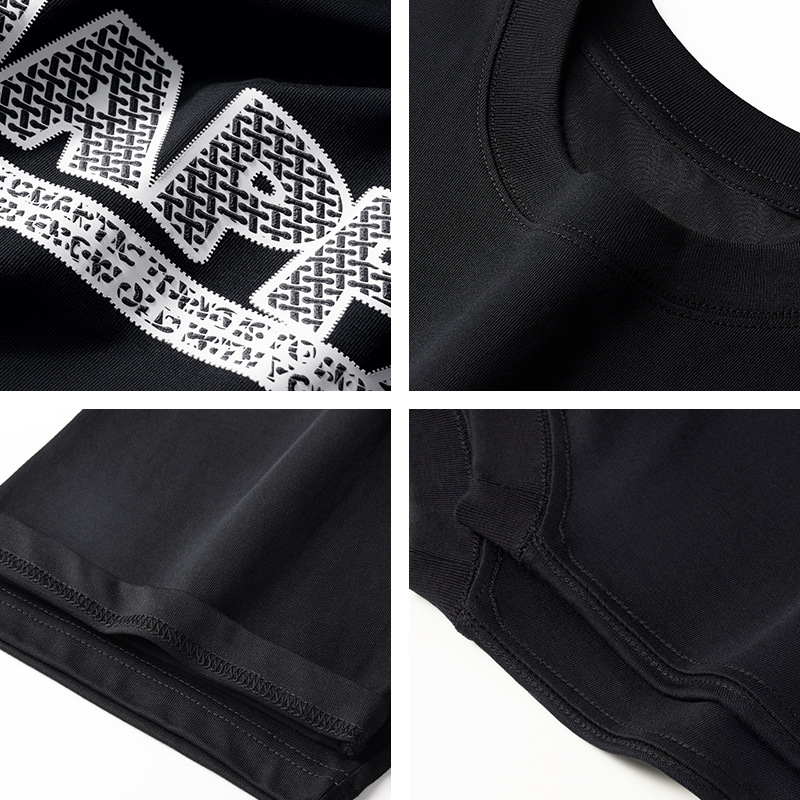 T-shirt da uomo in cotone stile west coast a maniche corte_voghion.com