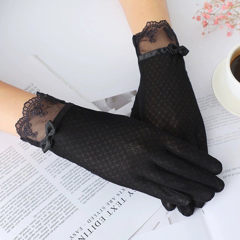 Summer thin silk non-slip elastic breathable gloves