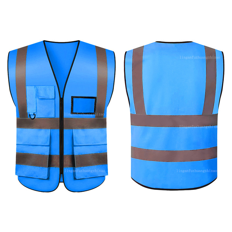 Chaleco de Seguridad Reflectante Multibolsillos para Construcción y Tráfico