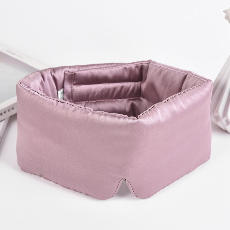 Máscara de ojo de seda de mora Máscara de ojo de seda de velcro