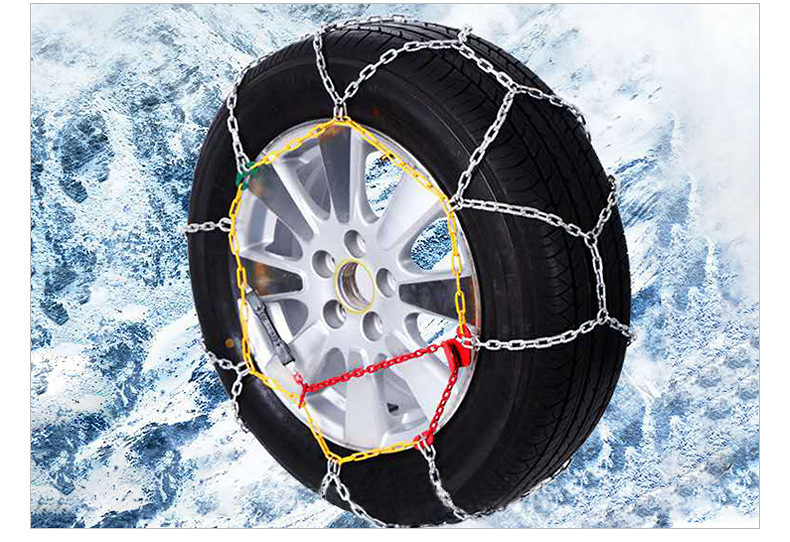 Tire Anti-Slip Chains for Cars, Sedans, Off-Road Vehicles, Anti-Slip Metal Chains for Snow, Mud, and Ice, Steel Chains
