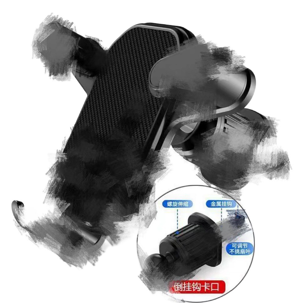 Popular nuevo de gama alta anti-sacudida titular del teléfono del coche salida de aire del coche gancho inverso de navegación fija titular del teléfono móvil