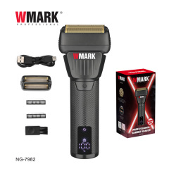 WMARK新品ステンレスエッチングチタン2刃ネット刃かみそり電気メンズスクレーパーNG-7982