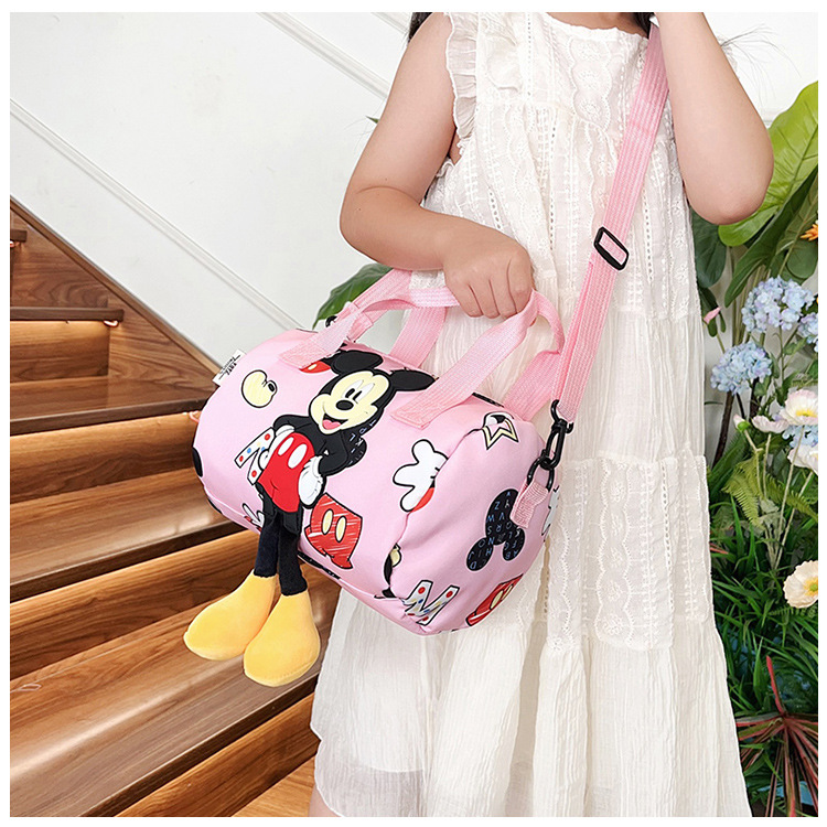 In 2024, the best-selling children's bags will feature cute Mickey Mouse-patterned bowling bags for girls, casual hand-held shoulder bags, and a unique style undefined