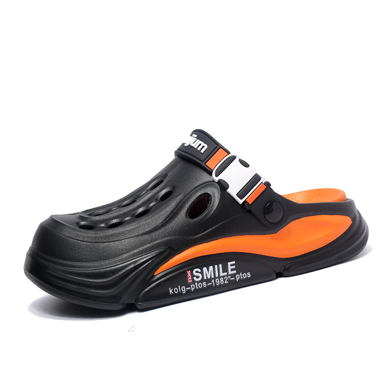 Zapatos con agujeros, sandalias de plataforma de verano para hombres, nuevo estilo, uso exterior, antideslizante, aumento de la sensación deportiva de pisar la mierda, sandalias de playa para parejas