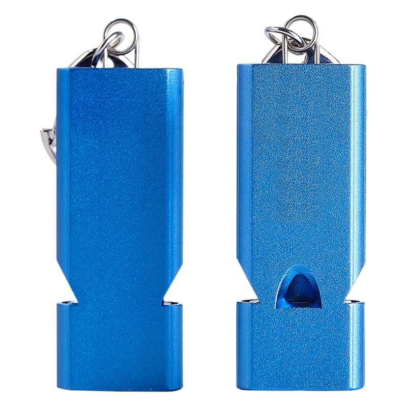 Popular Aluminum Alloy Fire Emergency Outdoor Survival Whistle Metal Life-Saving Whistle Three-Tube Whistle High-Pitched Super Loud