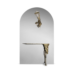 Italian Light Luxury High-end Pure Copper Hallway Table Decorative Mirror Portuguese LUMERE Designer Luxury Villa Dullage Mirror