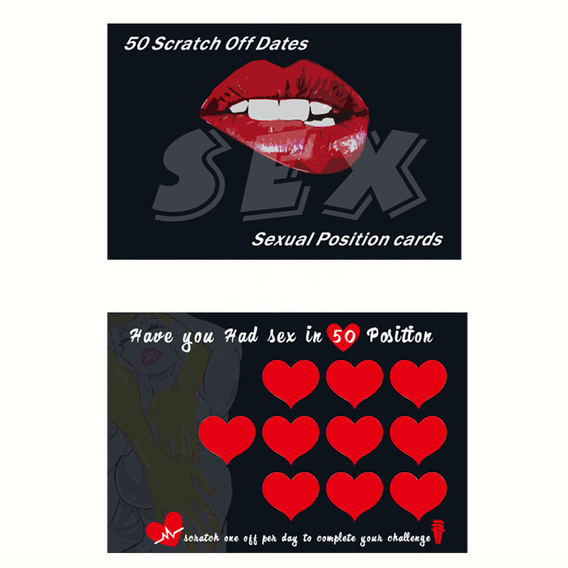 跨境新品  情侣约会刮刮乐卡片  50个情侣约会性爱姿势指导刮刮乐