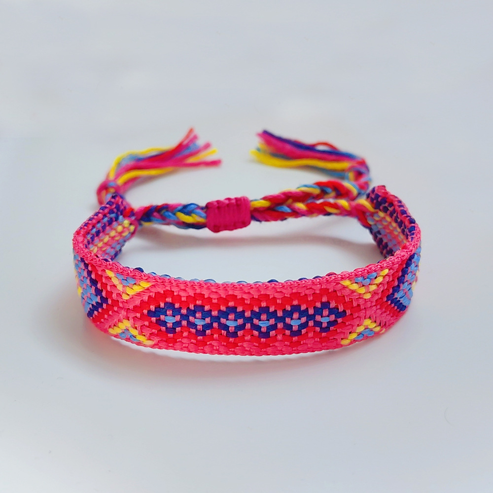 1 Pièce Rétro Géométrique Fil De Coton Tricot Femmes Bracelets display picture 15