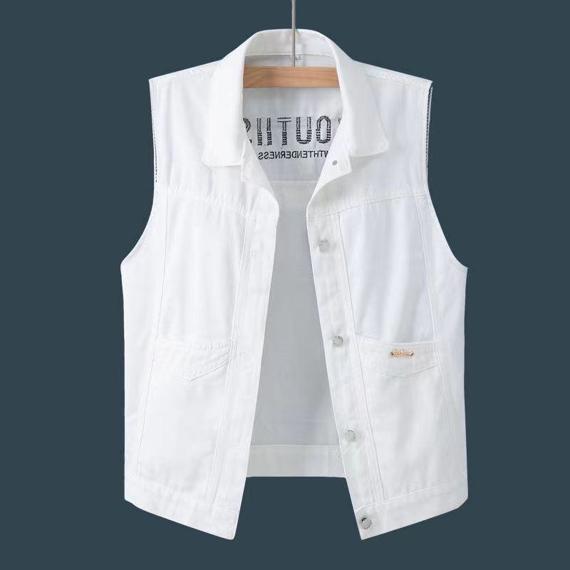 Vintage Multi-Pocket Workwear Vest Men's Japanese Style Trendy Brand Loose National Trendy Functional Bf Style Casual Waistcoat Vest Jacket